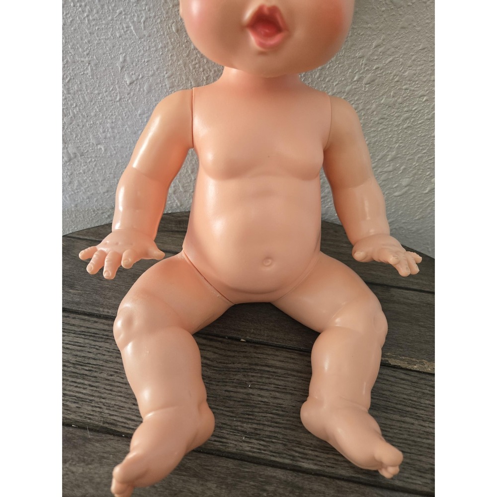 Vintage 1973 Ideal Rub A Dub Dolly 16" Baby doll Rooted Blonde Hair Blue Eyes - Picture 5 of 16